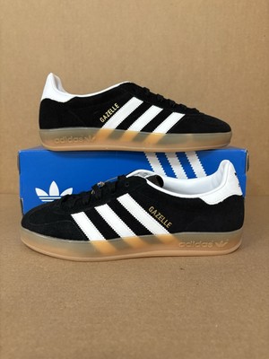 adidas Gazelle Indoor Sneaker Core Black/Ftwr White/Gum2 JI2060 Men s Size 8.5M