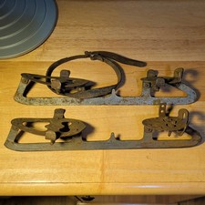 Antique Union Hardware Quality Steel Ice Skates No 524 1/2 Size 11.5 Torrington