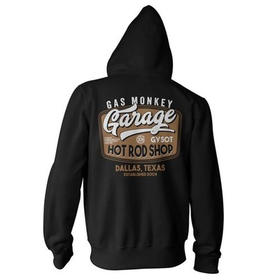 GMG Rusty Hot Rod Black Zip Up Hoodie Size M