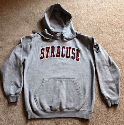 Syracuse Hoodie Mens Large Gray Fleece Colosseum NCAA Basketball Sports
