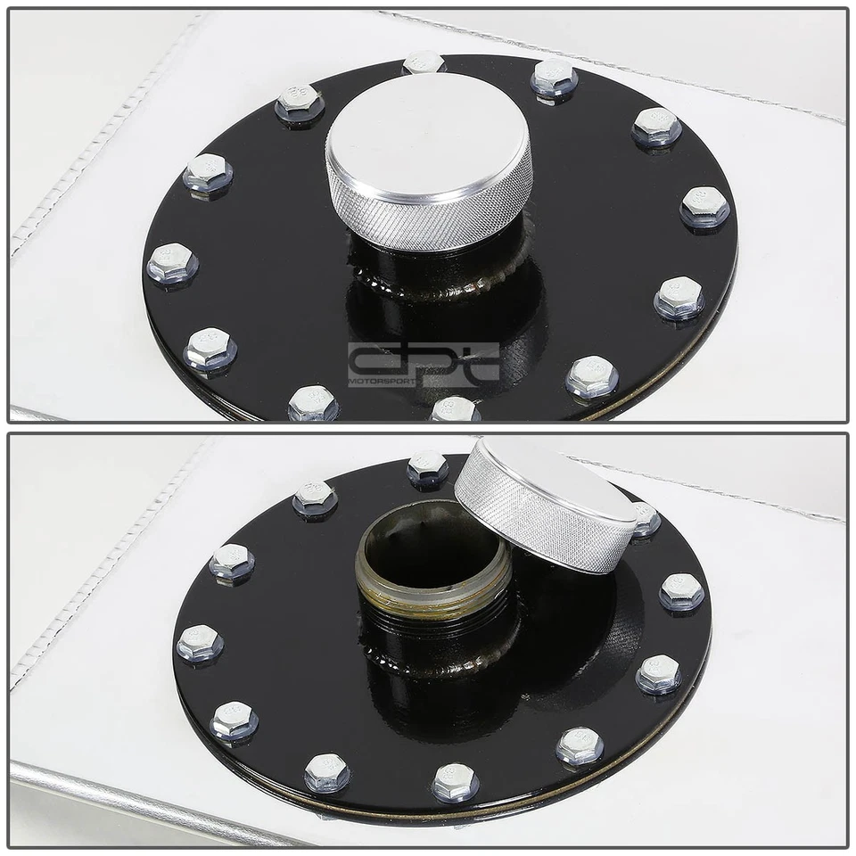 TANQUE RESERVADO DE CARRERA DE ALUMINIO DE ALIMENTACIÓN SUPERIOR DE 12 GALONES + TAPA + TRANSMISOR DE NIVEL + KIT DE LÍNEA DE NYLON Foto 4 de 4