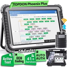 Topdon Phoenix Plus Bidirectional Car Diagnostic Scanner E-CU Coding Topology