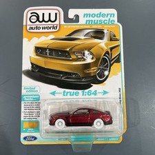 Auto World Ultra Red Chase 2012 Ford Mustang Boss 302 Free Shipping