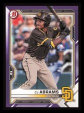 2021 Bowman - Prospects C.J. Abrams #BP-14 Purple Border /250 (RC) NM