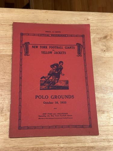 1976 Souvenir Copy 1925 Program fr 1st NY Giants Home Football Game vs Frankford - Picture 1 of 3