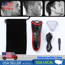 Men's Razor Rotary Waterproof Electric Shaver Pop-Up Trimmer Wet Dry Cordless US