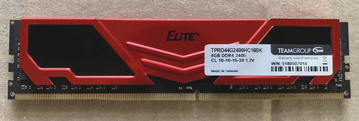Team Group DDR4 SDRAM 4 GB Capacity per Module Memory (RAM) for