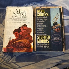 Lot of 2 Nevil Shute Books Most Secret & Stephen Morris damaged