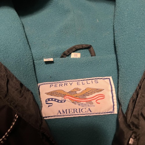 Vintage Perry Ellis Jacket Mens XL Hooded Windbreaker America 90s Korea - Picture 3 of 9