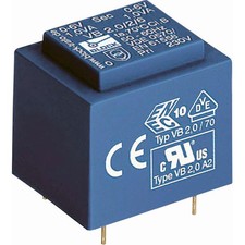 Image of Block - PCB Mount Transformer 1.5VA 2x12V 2 x 125mA
