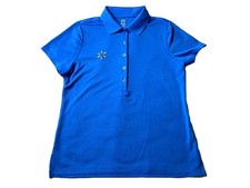 Walmart - Women's Medium Blue Employee Worker Short Sleeve Polo Shirt