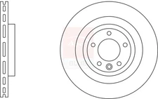 2x Brake Discs Pair Vented Rear 350mm SDK6852 Apec Blue Set LR033302 LR099036