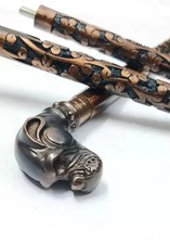 Walking Cane for Men and Women Bull Dog Head Handle Cane Cool Walking Stick