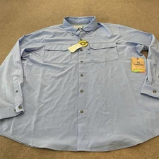 Magellan Shirt Mens 2XL Fish Gear Blue LongSleeve Angler Fishing MagWick Vented