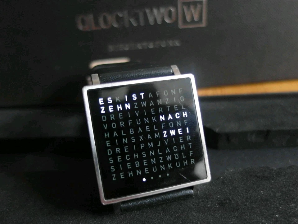 Biegert Funk QLOCKTWO W Armbanduhr - KULT TOP!  - Bild 3 von 4