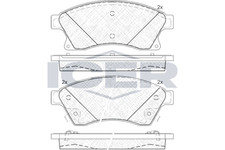 Icer Bremsbelagsatz Vorne Mando-System für Opel Astra J Kombi Limo ab 09->