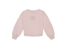 New Calvin Klein Big Girls Bubble Sweatshirt - Silver Peony Large 12-14 44.50