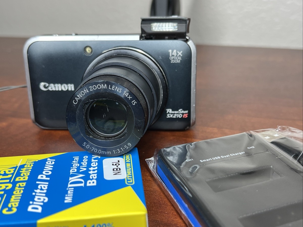Canon Powershot SX210 IS Black 14.1 Megapixels Tested Lens