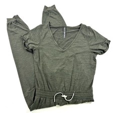 Vuori All Day Jumpsuit V Neck Olive Green Size Large Athleisure