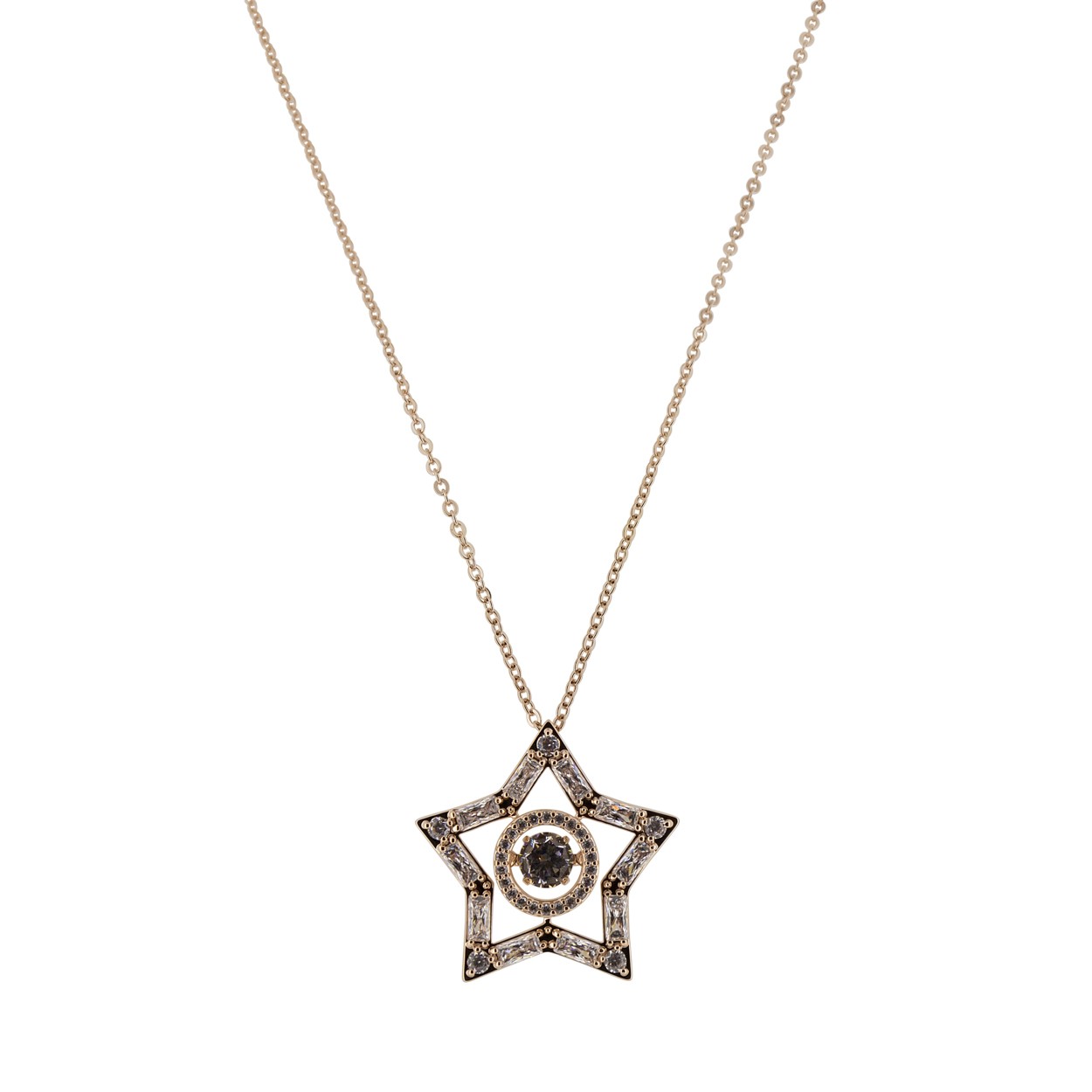 Swarovski Rose Gold Star & Dancing Diamond Necklace 5617766