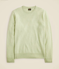 NWT J.Crew 100 Cashmere Crewneck Sweater-Heather Pistachio-Men M-BE895- 158.00