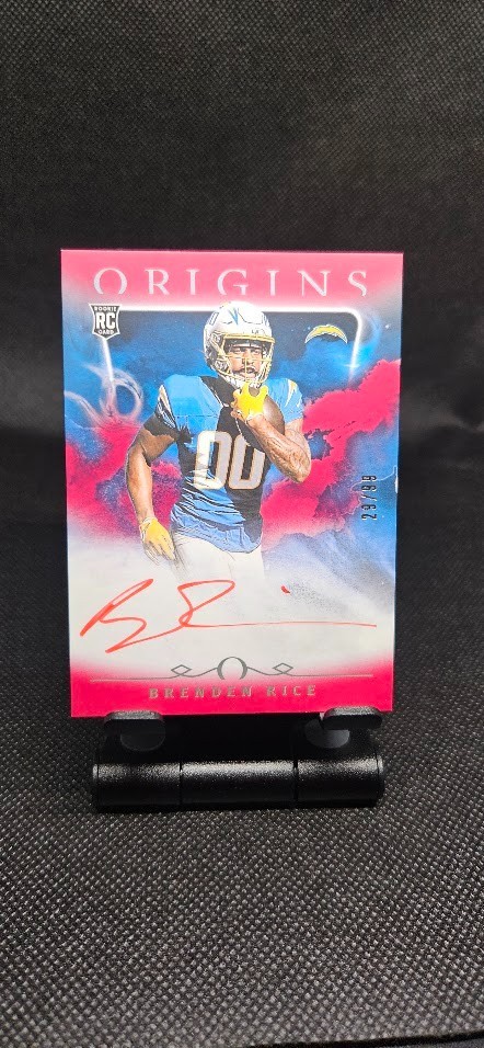 2024 Panini Origins BRENDEN RICE #RAU-BRI Red Rookie Autographs /99-Chargers