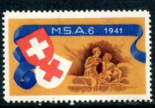 Switzerland Soldatenmarken Soldier  W Sanität  (Medical / Sanitation MHR #56 10