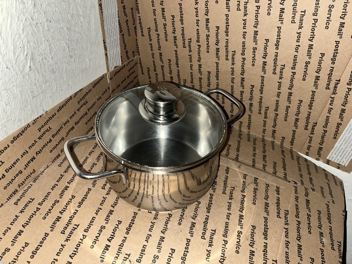 WMF 2Qt Transtherm Cromargan 18/10 Stainless Steel Stock Pot Elect