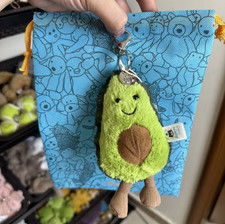 Jellycat Amuseable Avocado Bag Charm Plush Keyring – Brand New With Dust Bag