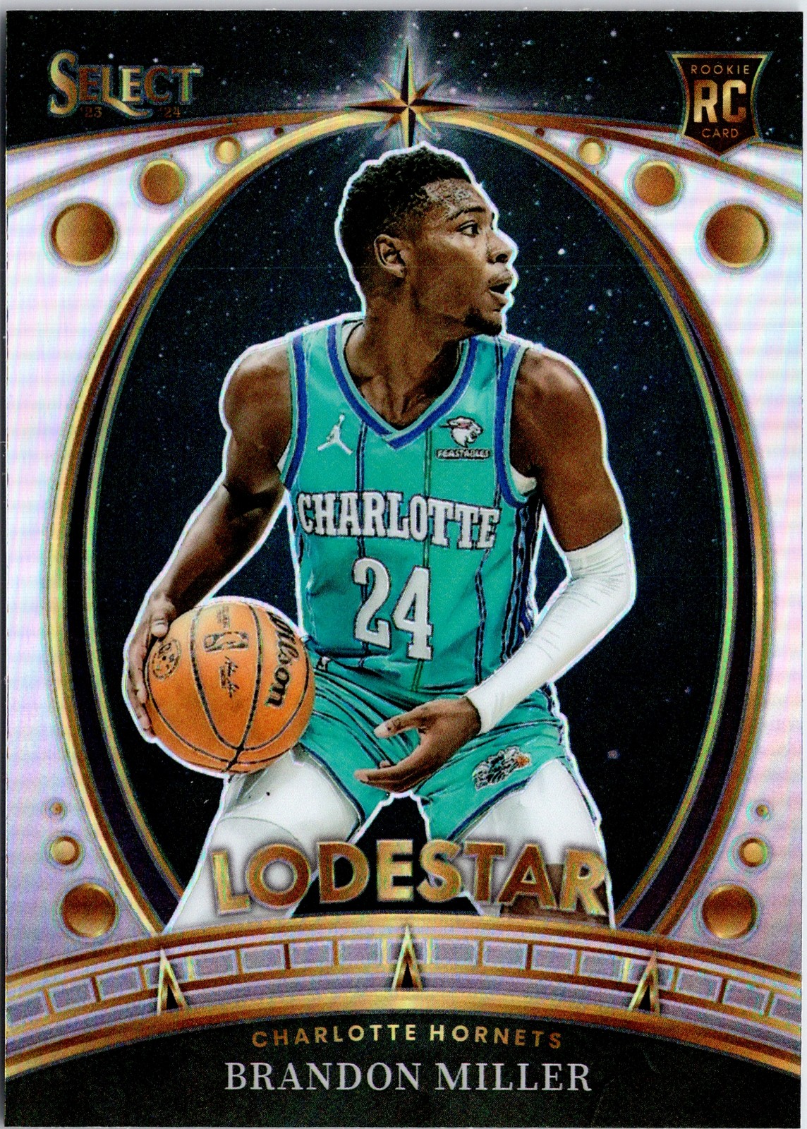 2023-24 Panini Select #3 Brandon Miller Lodestars Silver Prizms