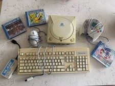 SEGA Dreamcast PAL White Console Bundle w/ Controller Keyboard Mouse VGA Box