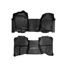 Rough Country First 2nd Row Black Floor Mats For 07-13 Silverado Sierra 1500