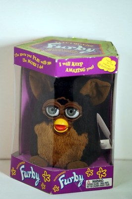 Furby Hasbro / Tiger 1999 – Léopard Gris – Fonctionne, Mais Son HS, Bon état
