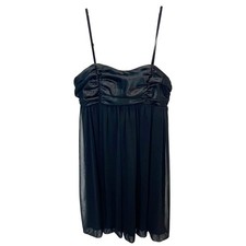 Vintage Teeze Me Black Babydoll Mini Dress Y2K 90s Whimsigoth USA - Size 3