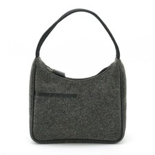 Prada Wool Nylon Handbag Women Grey One Size