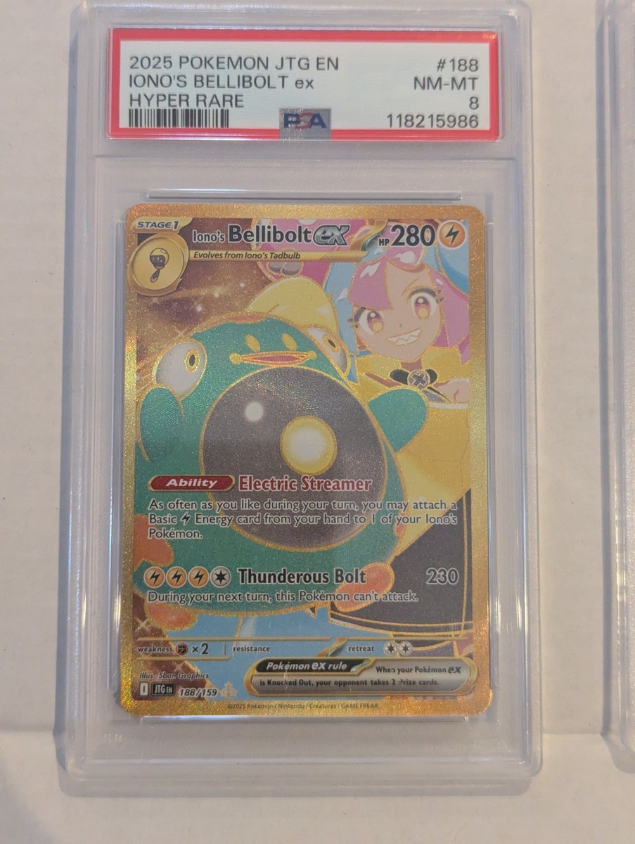 Iono's Bellibolt ex #188 PSA 8 Hyper Rare Pokemon Card | eBay