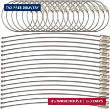 100PCS Stainless Steel Wire Keychains Aircraft Cable Cable Key Ring for Hanging