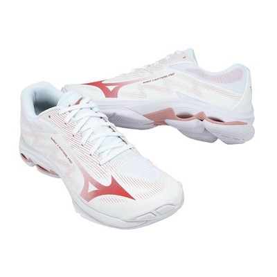 E*z様 Mizuno Wave Lightning Z6 ホワイト/レッド Mizuno Wave Lightning Pro White Pink Women Volleyball Shoes