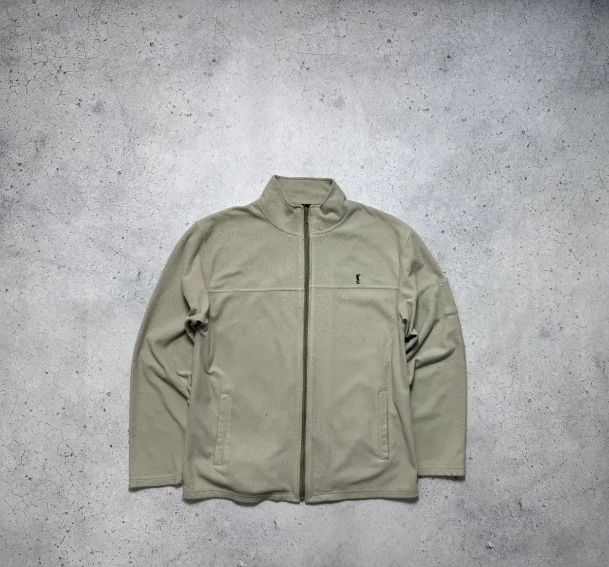 Yves Saint Laurent giacca pile vintage full zip lusso YSL