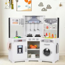 Cucina in Legno per Bambini Angolo Cucina Gioco con Accessori Cucina con Luci e Suoni