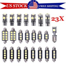 White 23pcs Car Interior Combo Led Map Dome Door Trunk License Plate Light Bulbs White 23pcs Car Interior Combo Led Map Dome Door Trunk License Plate Light Bulbs
