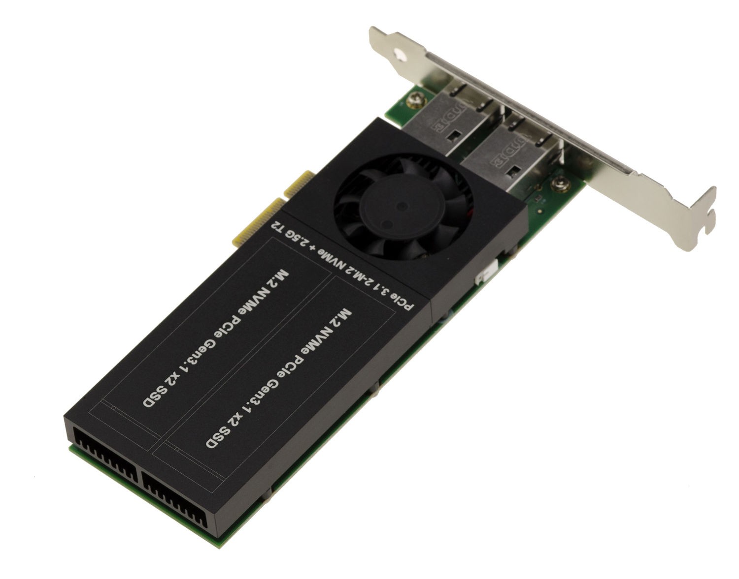 Carte PCIe double réseau 2.5G et double extension NVMe pour NAS