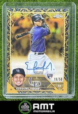 Ezequiel Tovar RC 2023 Topps Gilded 19/50 Chrome Gold Etch Auto Blue Rockies