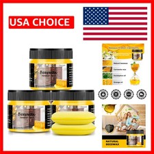 3 Pack Natural Beeswax Polish - Restore Shine Protect Your Wood Surfaces