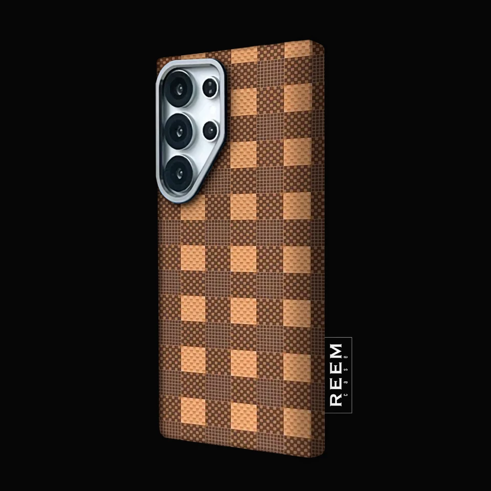 棕色芳纶纤维保护套适用于 Galaxy S25 超磁安全坚固三星 S25 S24 S23 — 第 2/4 张图片