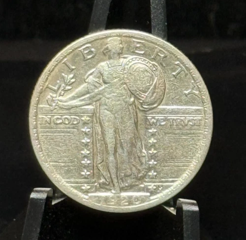 1920 US Standing Liberty Quarter 25C Silver Coin