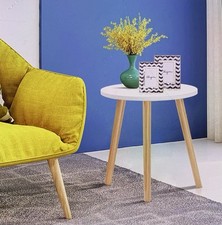 Round Coffee Table, Small Side Table Cocktail Tea Desk, Bedside Sofa End Table