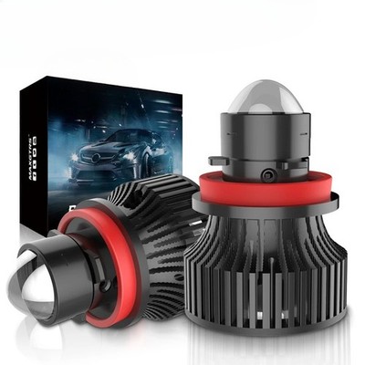Car H7 H11 9005 9006 Laser Headlight Bulb Mini Projector Lens Light 3000K H7 H8 