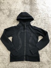 Lululemon Hoodie Womens 10 Black Scuba Special Edition Full Zip Thumbholes
