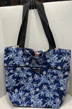 Island Aloha Wear Reversible Large Shoulder Tote Bag w/ Zip Pockets Floral READ